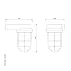 Side Arm Bulkhead Light 2430A by Foresti & Suardi
