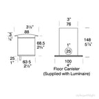 Hunza Lighting Floor Light Spot Square PURE LED
