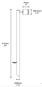 Hunza Lighting Single Pole Light PURE LED