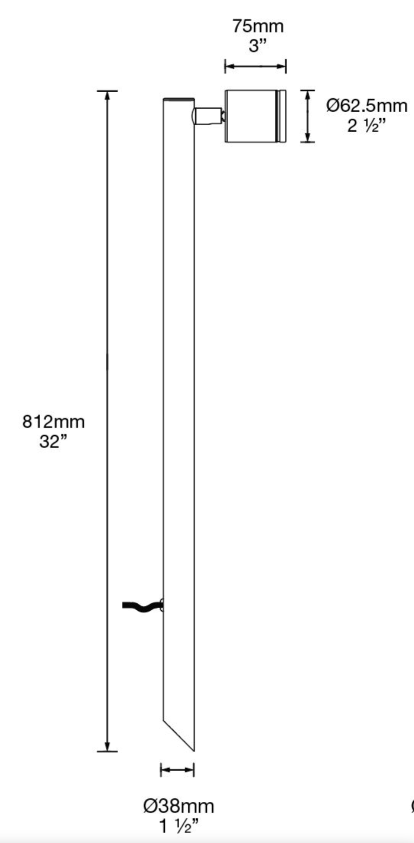 Hunza Lighting Single Pole Light PURE LED