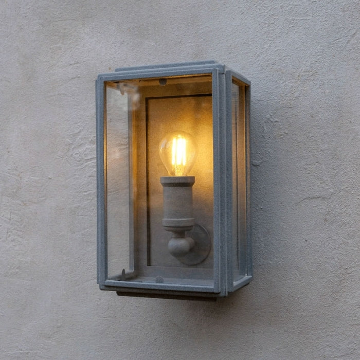 London Box Wall Light Weathered Zinc Mini