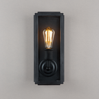 London Box Wall Light Matt Black Slim