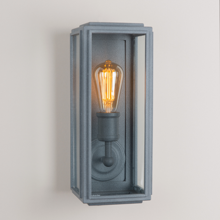 London Box Wall Light Weathered Zinc Slim