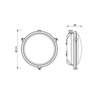 Large Round Bulkhead Light Without Guard 2027A by Foresti & Suardi