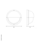Round Bulkhead Light With Eyelid 2225 by Foresti & Suardi
