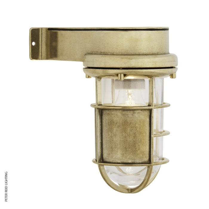 Side Arm Bulkhead Light With Shroud 2430B by Foresti & Suardi