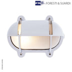 Oval Bulkhead Light With Eyelid 2435B Medium by Foresti & Suardi