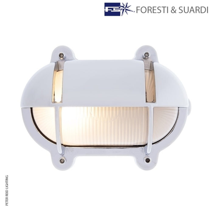Oval Bulkhead Light With Eyelid 2435B Medium by Foresti & Suardi