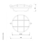 Round Bulkhead Light 2028B Small by Foresti & Suardi
