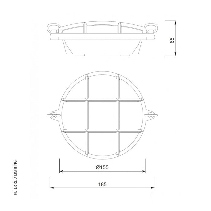 Round Bulkhead Light 2028B Small by Foresti & Suardi