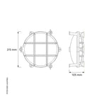 Circular Bulkhead Light With Legs 2029 Large by Foresti & Suardi