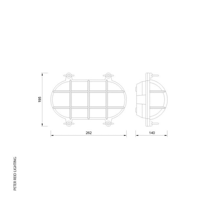 Oval Bulkhead Light 2034 Extra Large by Foresti & Suardi