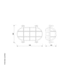 Oval Bulkhead Light 2035B Medium by Foresti & Suardi