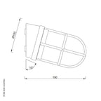 Angled Wall Light With Guard 2297 by Foresti & Suardi