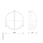 Round Bulkhead Light With Eyelid 2428 Medium by Foresti & Suardi