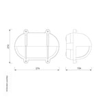 Oval Bulkhead Light With Eyelid 2434 Extra Large by Foresti & Suardi