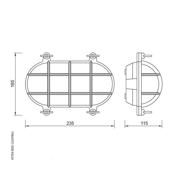 Oval Bulkhead Light 2035 Large by Foresti & Suardi