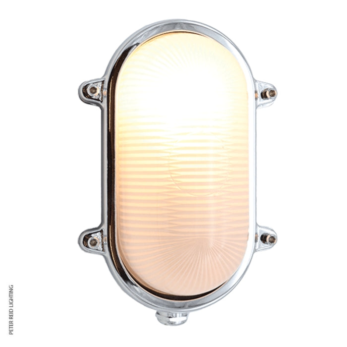 Medium Oval Bulkhead Light Without Guard 2035BA by Foresti & Suardi