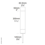 Hunza Lighting Bollard 300mm Spike Mount GU10 (240v)
