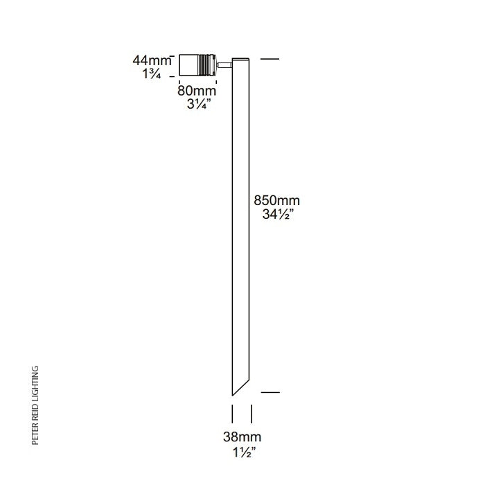 Hunza Lighting Euro Single Pole Light PURE LED