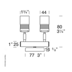Hunza Lighting Euro Twin Wall Spot PURE LED