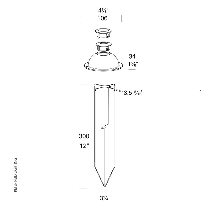 Hunza Lighting NPS Spot Super Spike GU10 (240v)