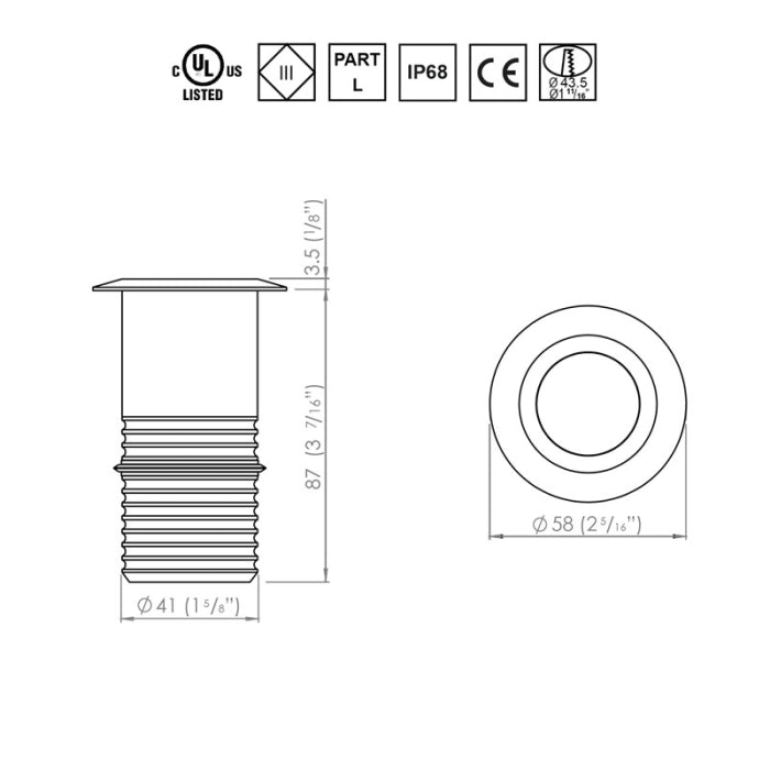 LuxR Lighting Modux 2 Recessed Darklighter