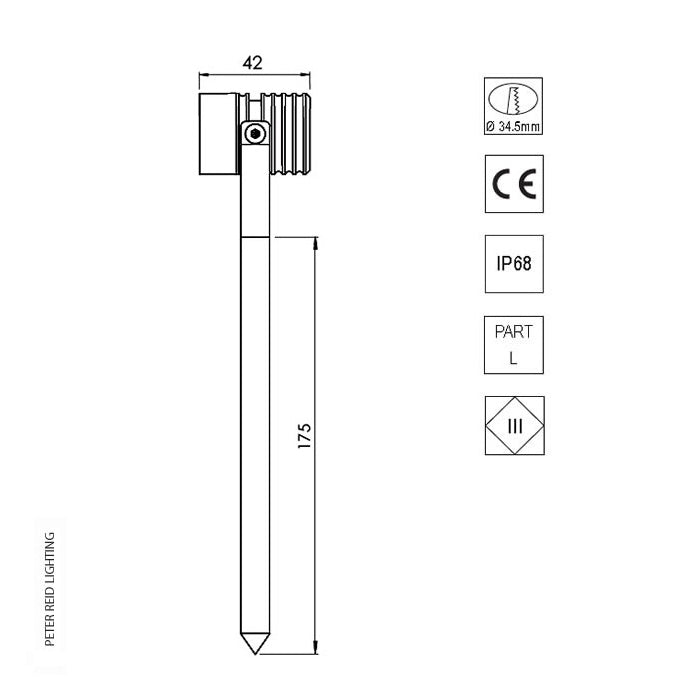 LuxR Lighting Modux 1 Spike Spot