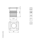 LuxR Lighting Modux 1 Square Recessed