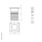 LuxR Lighting Modux 2 Square Recessed