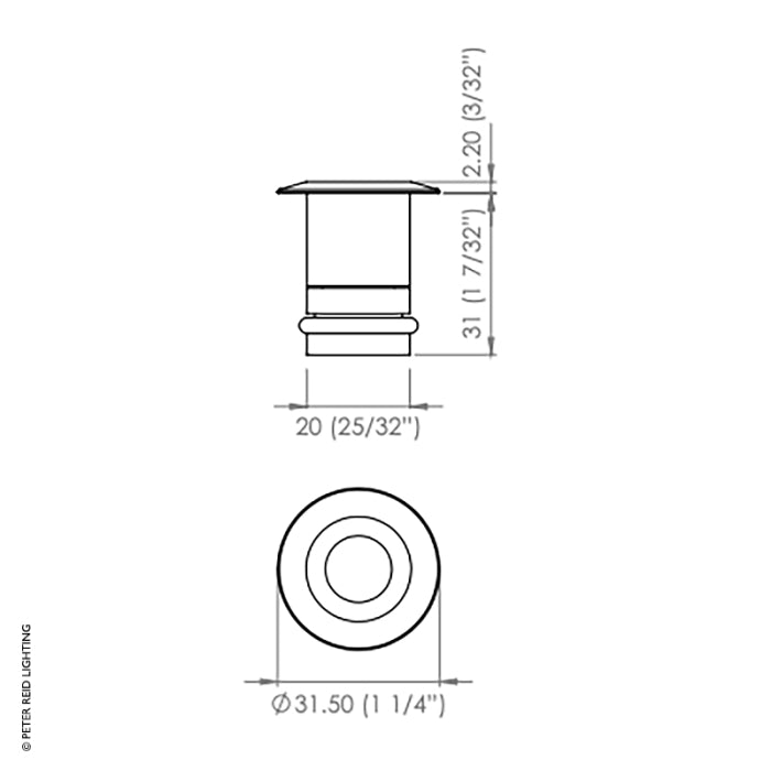 LuxR Lighting Modux Micro Recessed Spot
