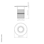 LuxR Lighting Modux 2 Round Recessed Large